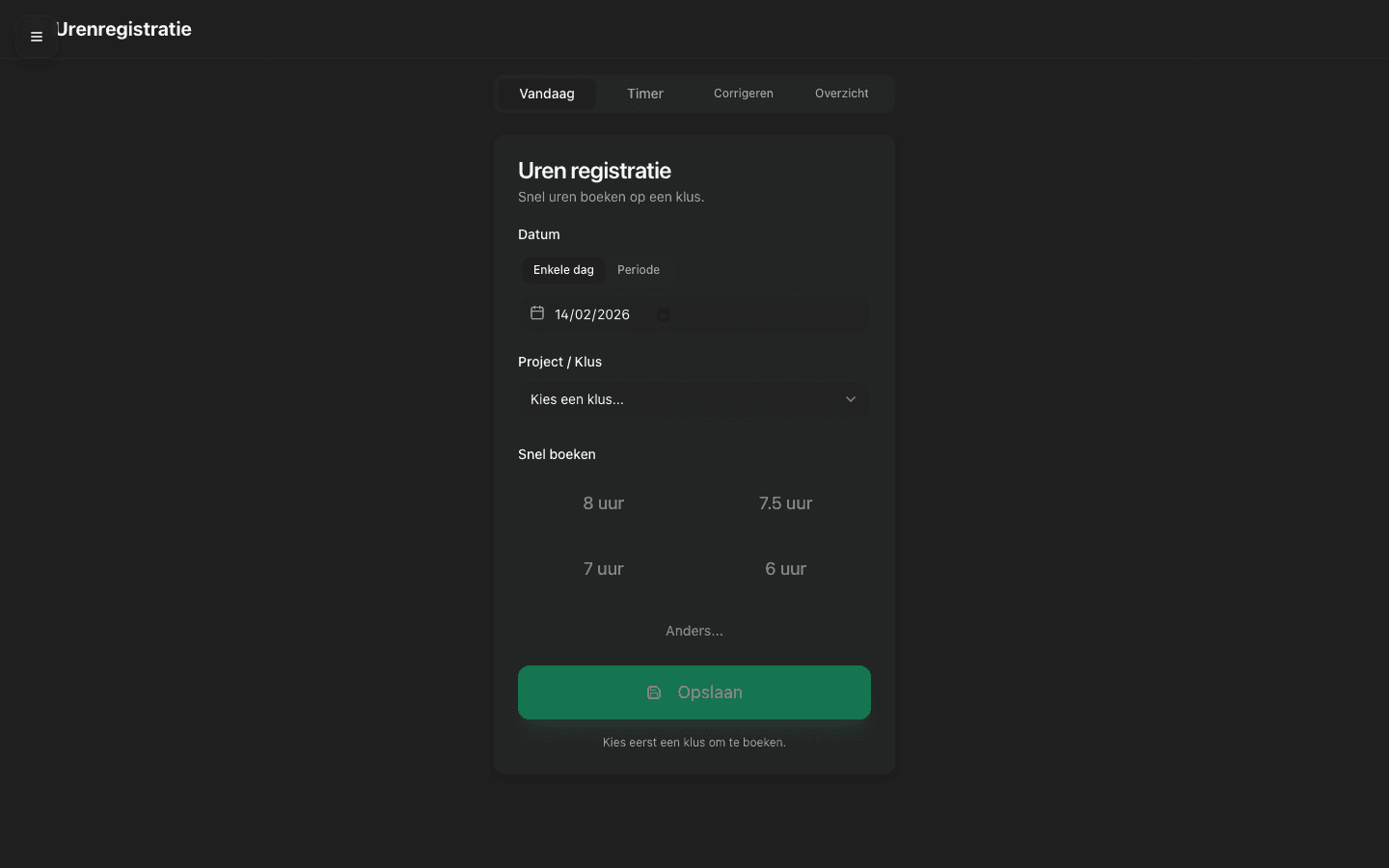 OfferteHulp Urenregistratie - Registreer je gewerkte uren